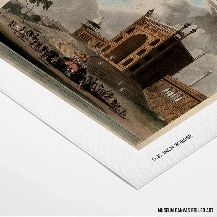 Eastern Gate of the Jummah Musjid at Delhi by Thomas Daniell