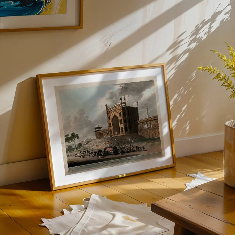 Eastern Gate of the Jummah Musjid at Delhi by Thomas Daniell