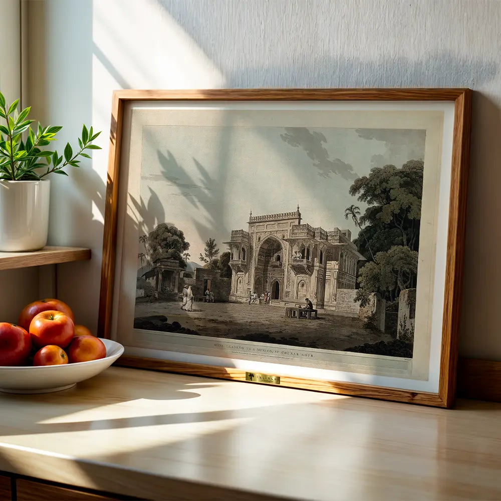 Ruins of the Magnificent Mausoleum of Akbar by the British artist Thomas Daniell