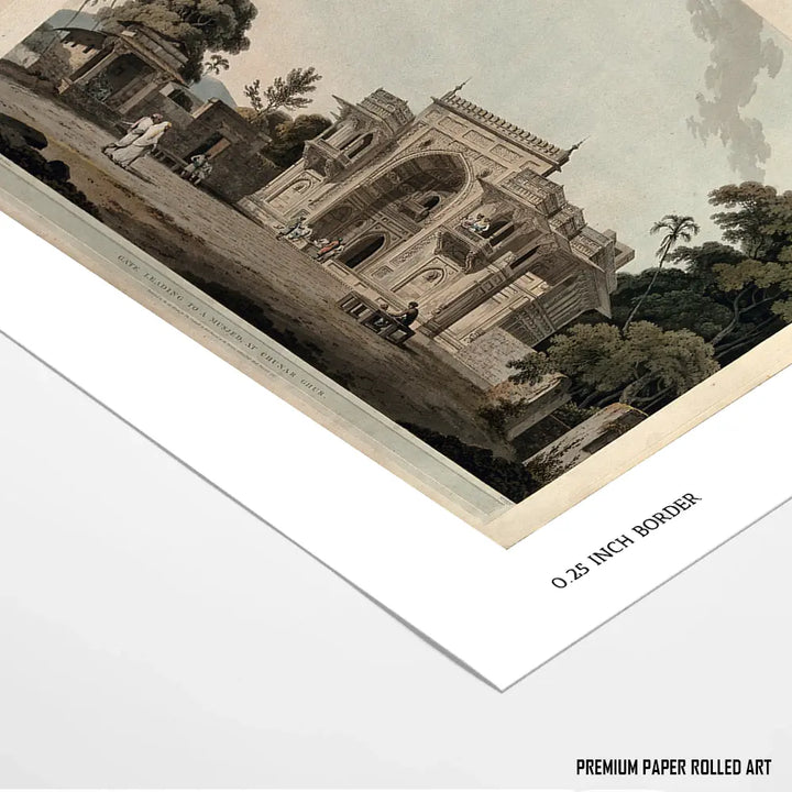 Ruins of the Magnificent Mausoleum of Akbar by the British artist Thomas Daniell