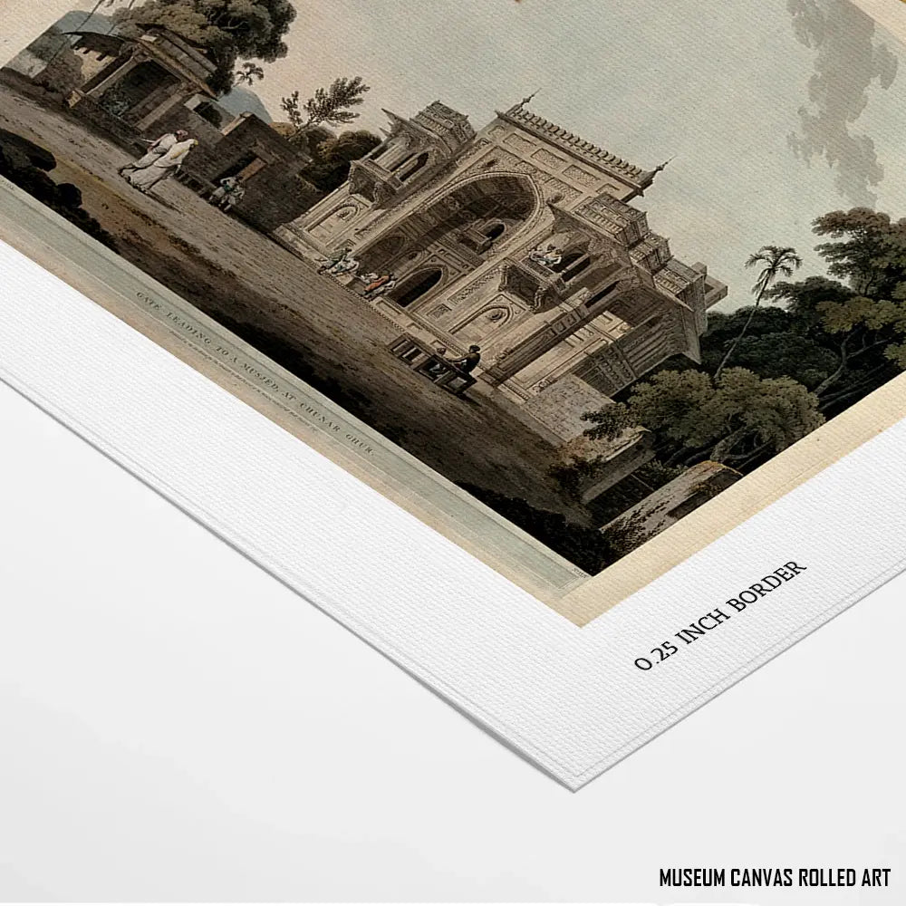 Ruins of the Magnificent Mausoleum of Akbar by the British artist Thomas Daniell