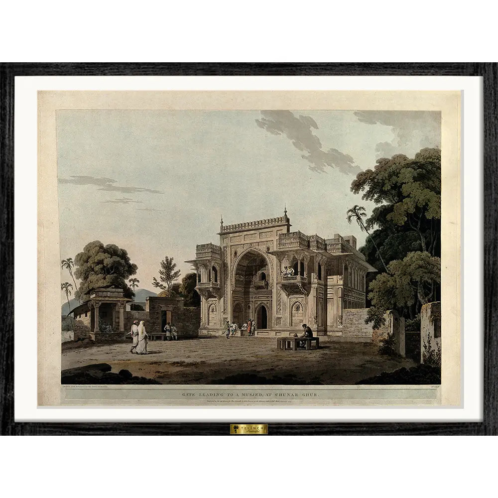 Ruins of the Magnificent Mausoleum of Akbar by the British artist Thomas Daniell