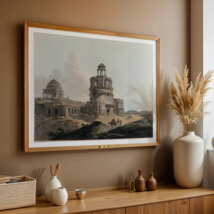 Ruins of a Firoz Shah Kotla, Delhi by William Daniell