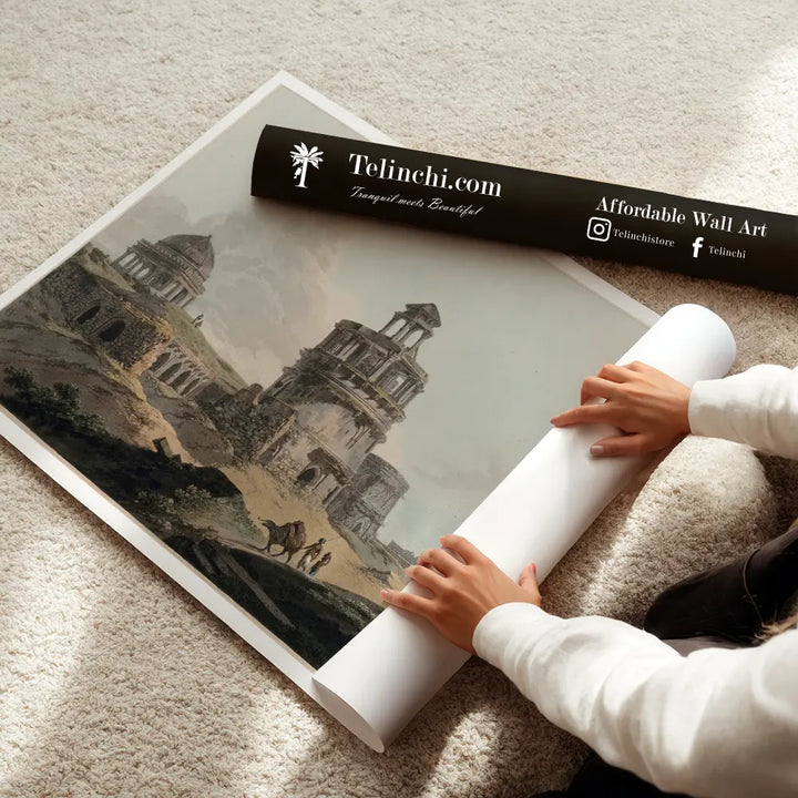 Ruins of a Firoz Shah Kotla, Delhi by William Daniell