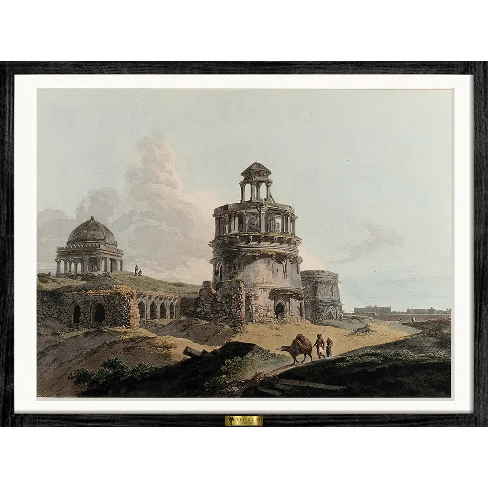 Ruins of a Firoz Shah Kotla, Delhi by William Daniell