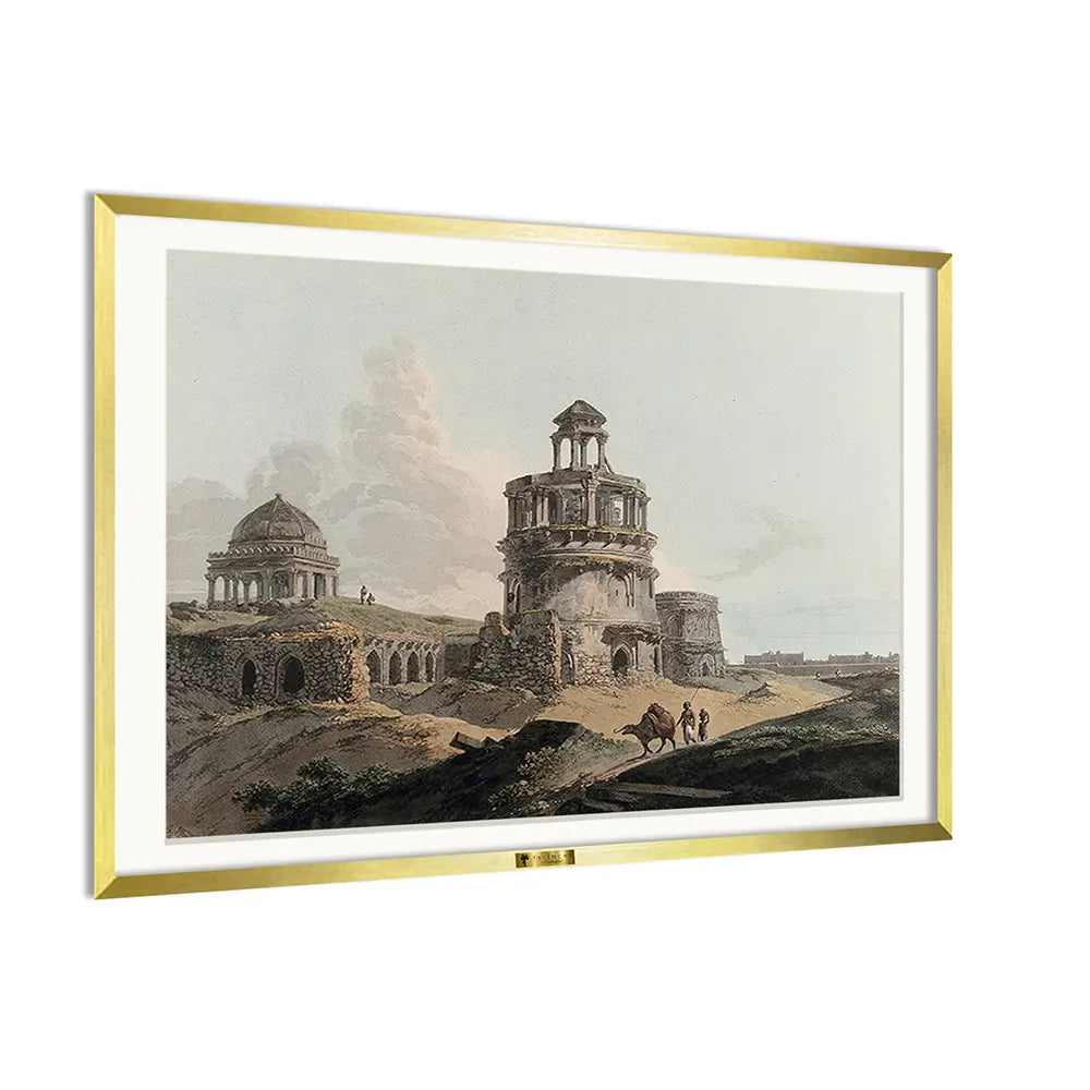Ruins of a Firoz Shah Kotla, Delhi by William Daniell