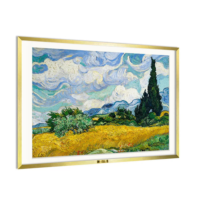 Wheat Field with Cypresses
