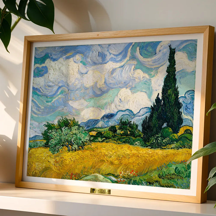 Wheat Field with Cypresses