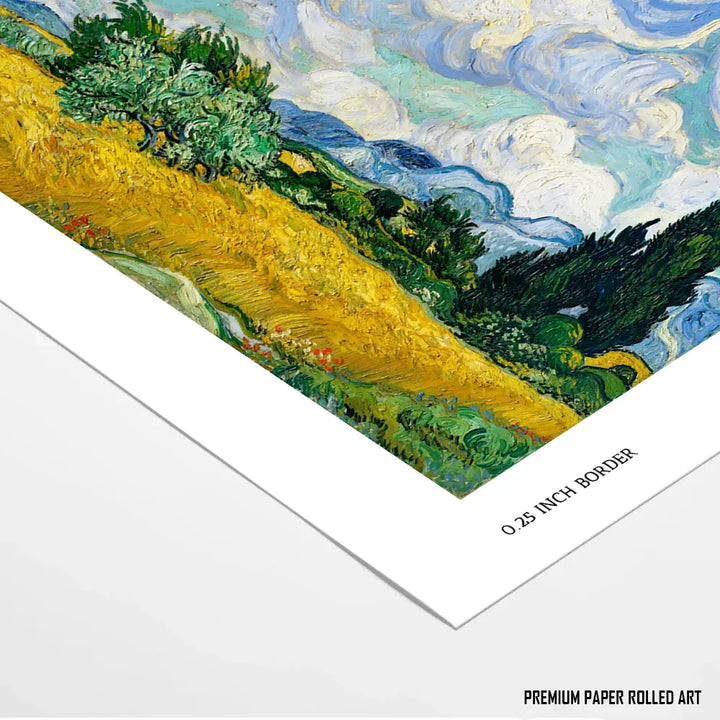 Wheat Field with Cypresses