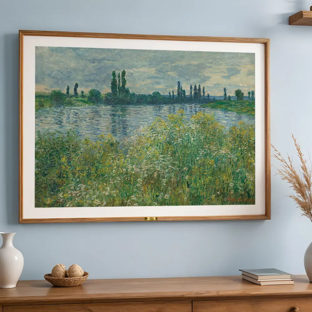 Banks of the Seine, Vétheuil by, Claude Monet Popular Painting