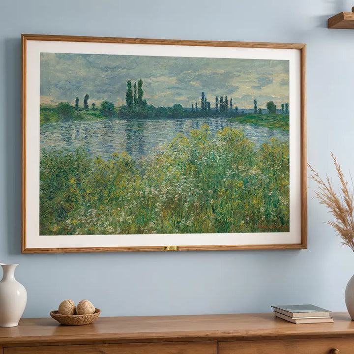 Banks of the Seine, Vétheuil by, Claude Monet Popular Painting