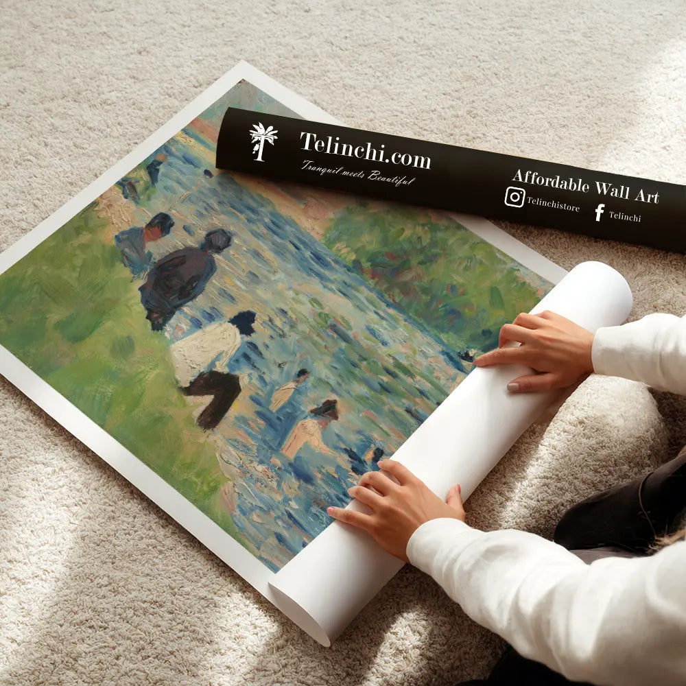 Bathers at Asnières by Georges Seurat