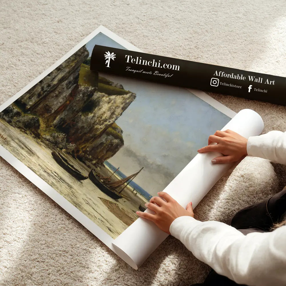 Beach in Normandy by Gustave Courbet