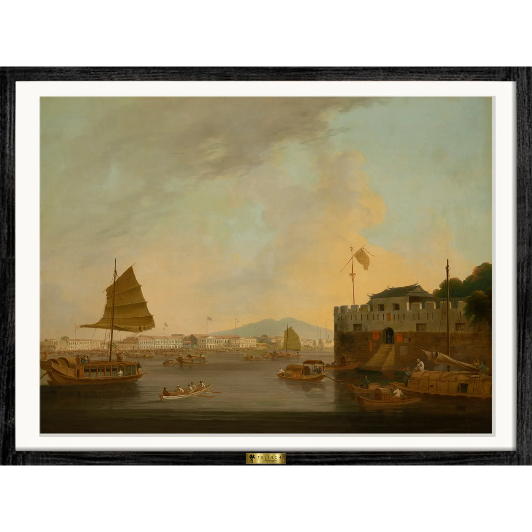 The European Factories and Dutch Folly Fort by George Chinnery