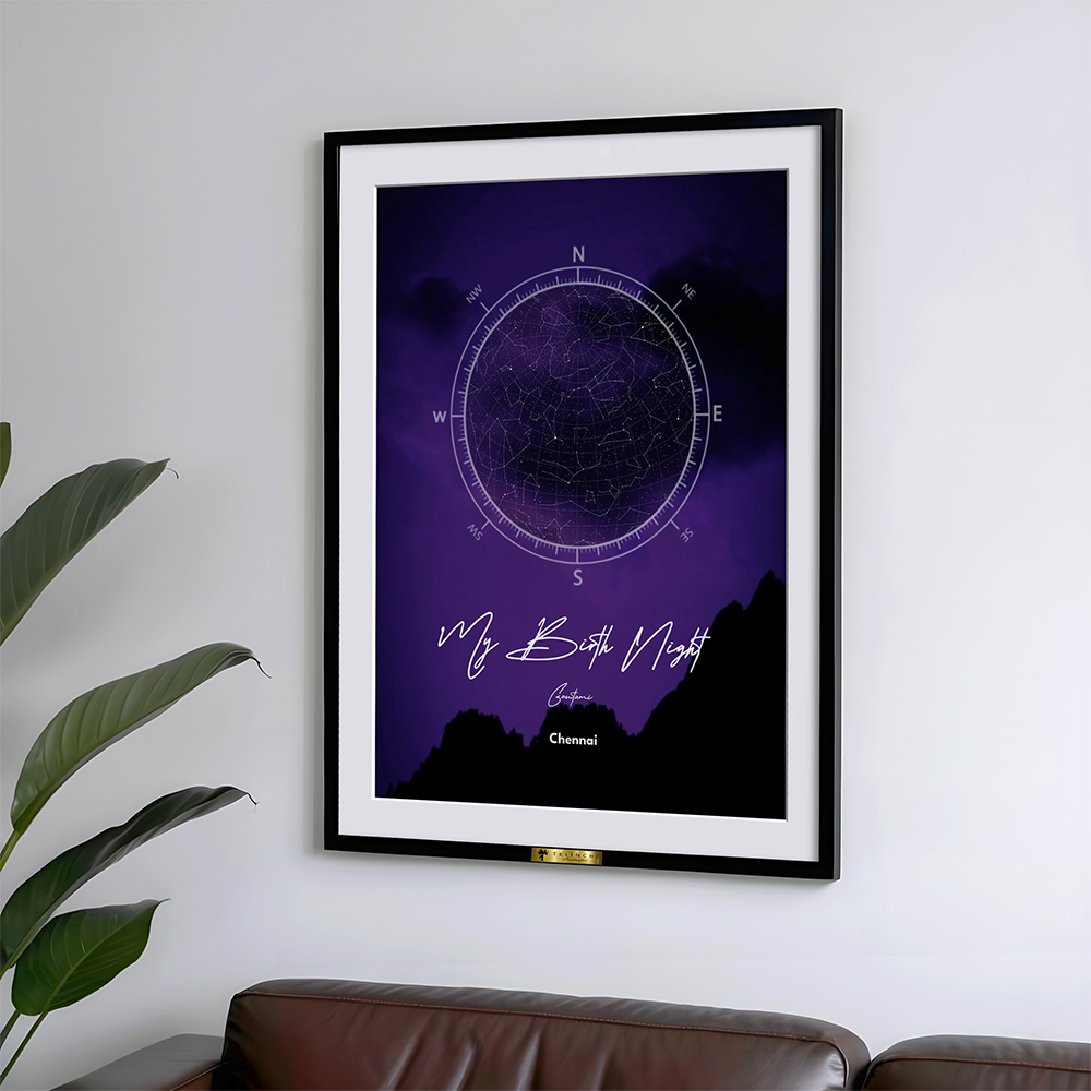 Starlit Majesty Personalize Star Map - Telinchi