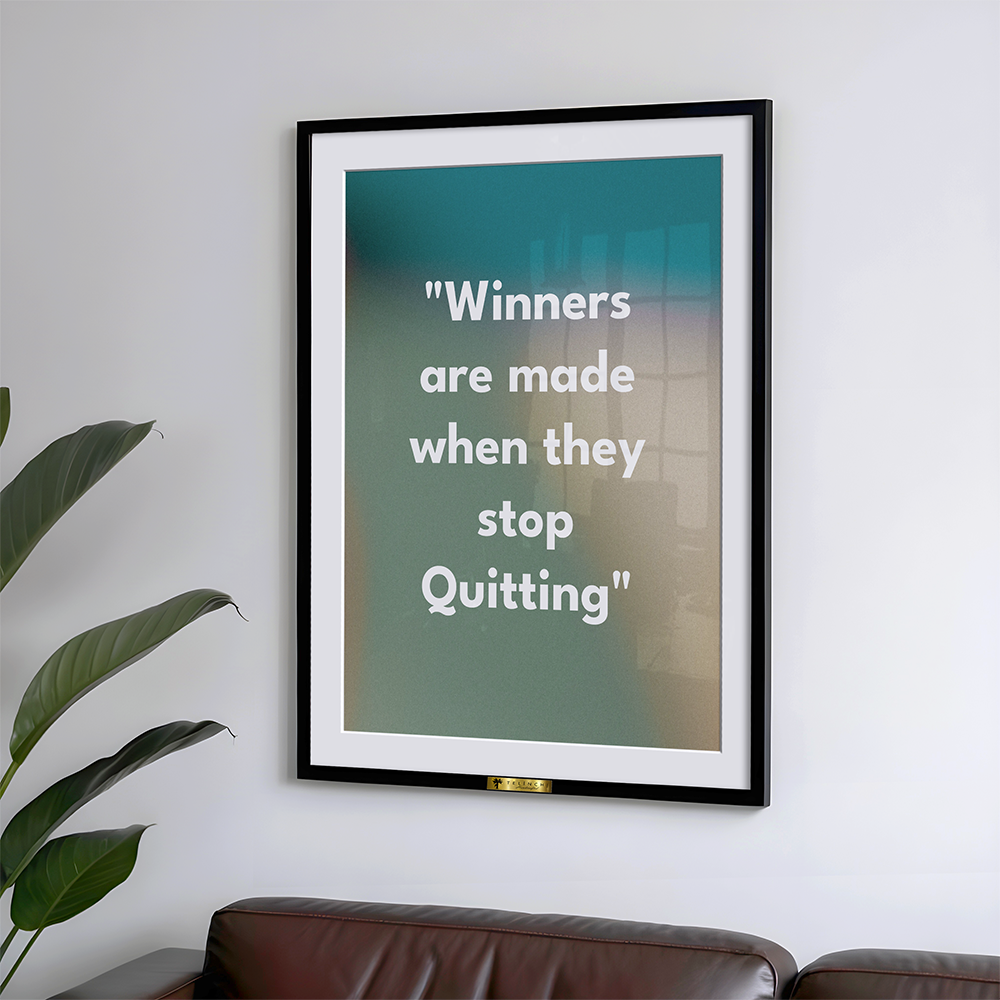 Winning Mindset Custom Quote Art - Telinchi