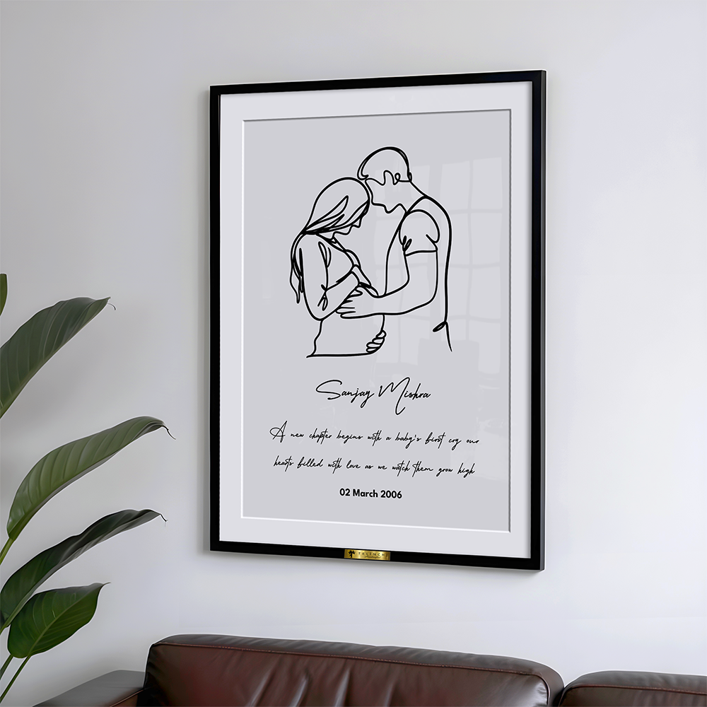 Awaiting Miracles Personalized Line Art - Telinchi