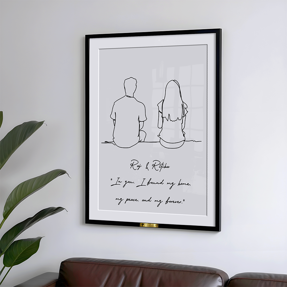 Silent Bond Personalized Line Art - Telinchi