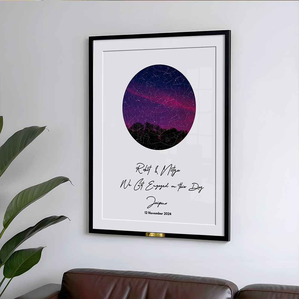 Twilight Sky Personalize Star Map - Telinchi