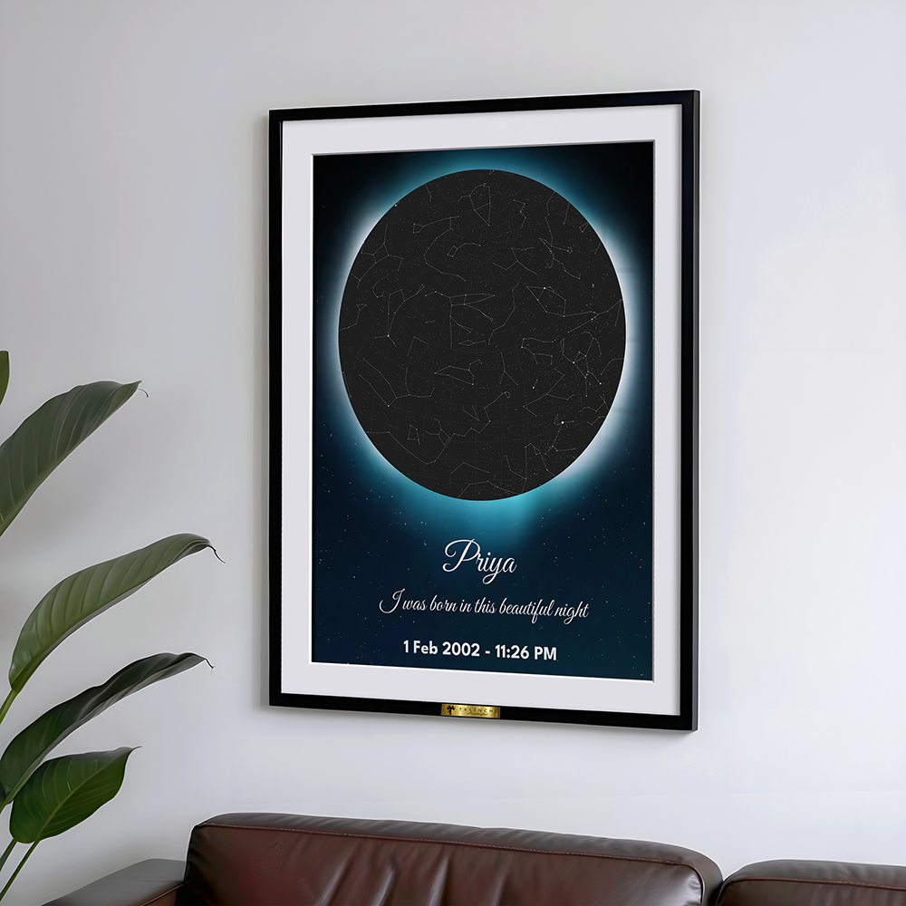 Aurora Glow Custom Star Map Painting - Telinchi