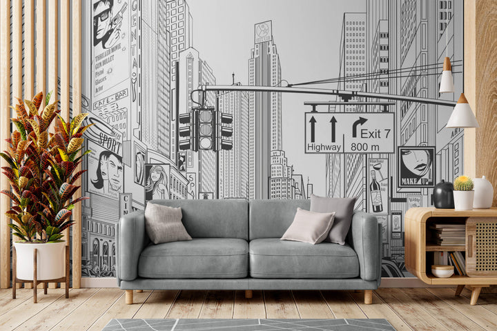 Urban Monochrome Cityscape