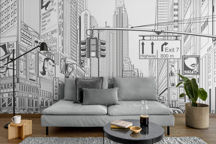 Urban Monochrome Cityscape