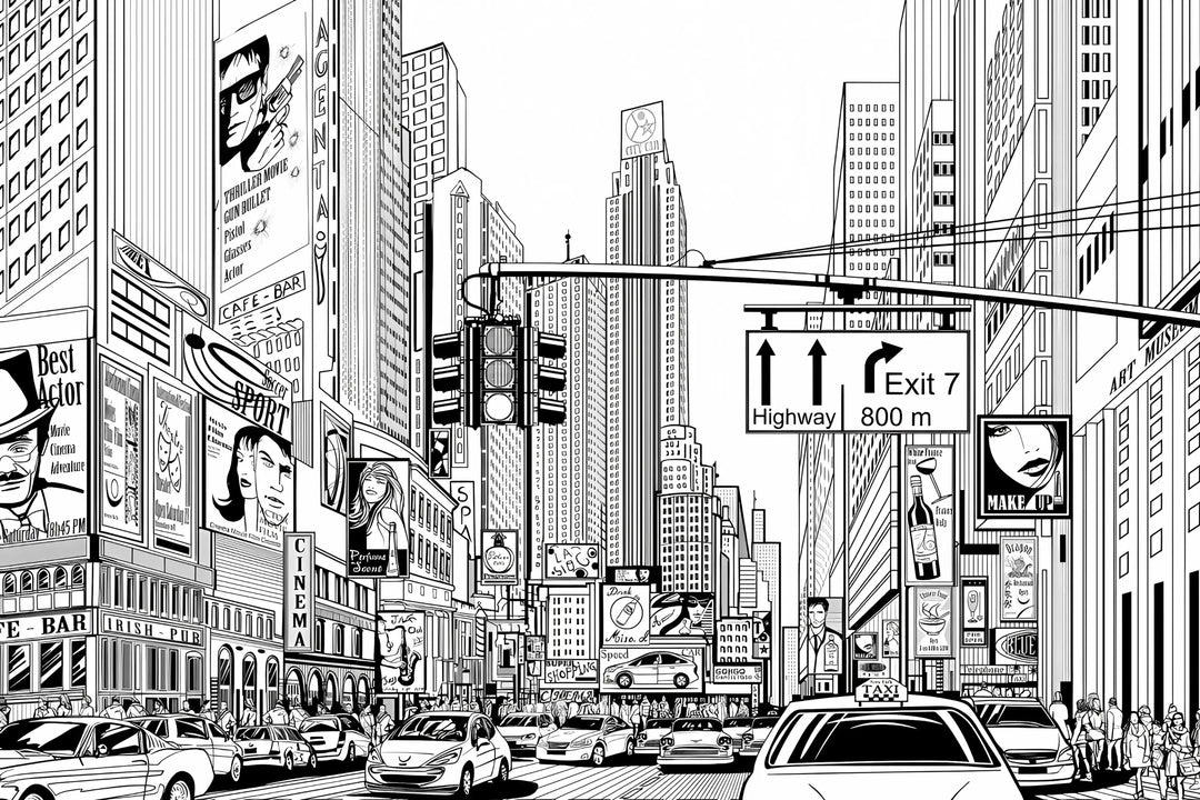 Urban Monochrome Cityscape