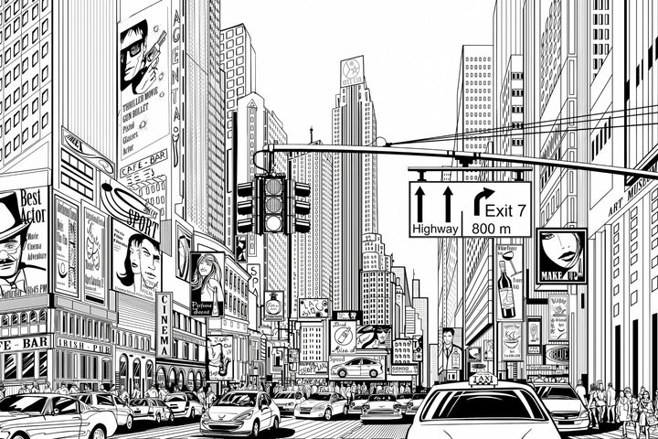 Urban Monochrome Cityscape