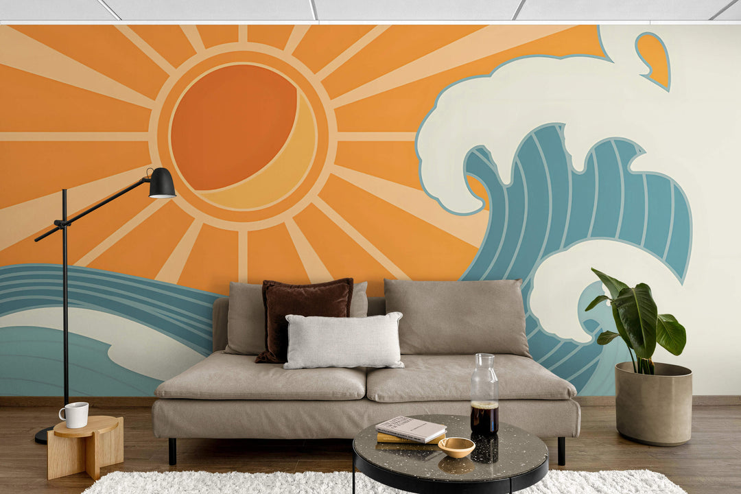 Rising Sun and Rolling Waves