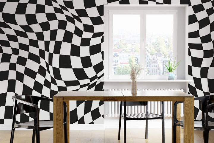 Wavy Checkered Illusion