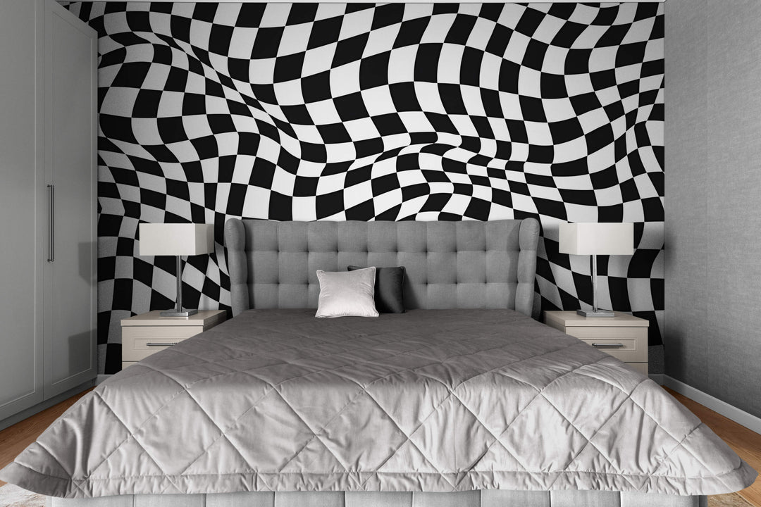 Wavy Checkered Illusion