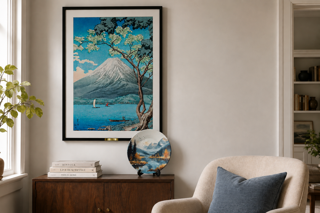 How to Create a Gallery Wall with Paintings and Art Plates