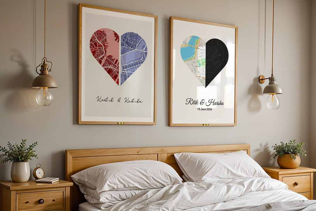 How to Create a Memory Wall with Photos, Custom Star Map & custom Street Map Painting