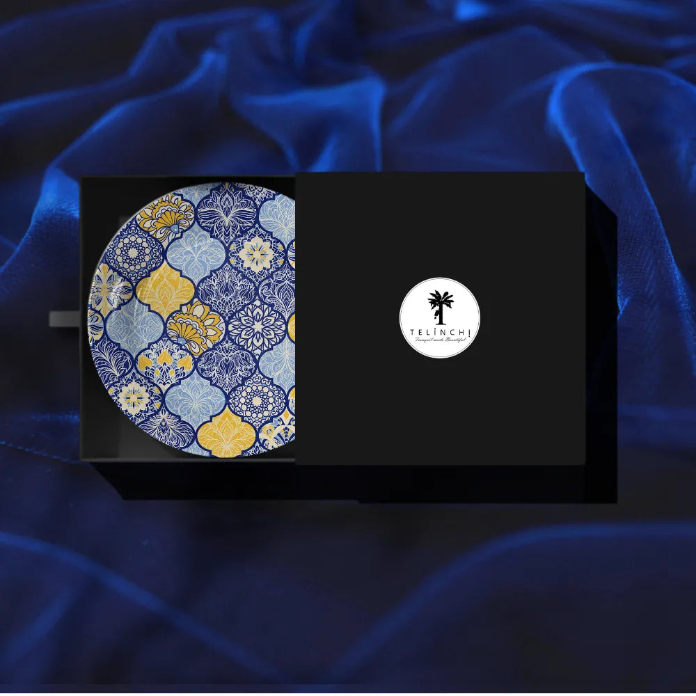 Royal Blue & Yellow Moroccan Floral Mosaic