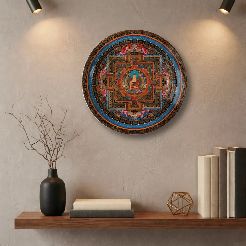 Tibetan Buddha Mandala Art Plate