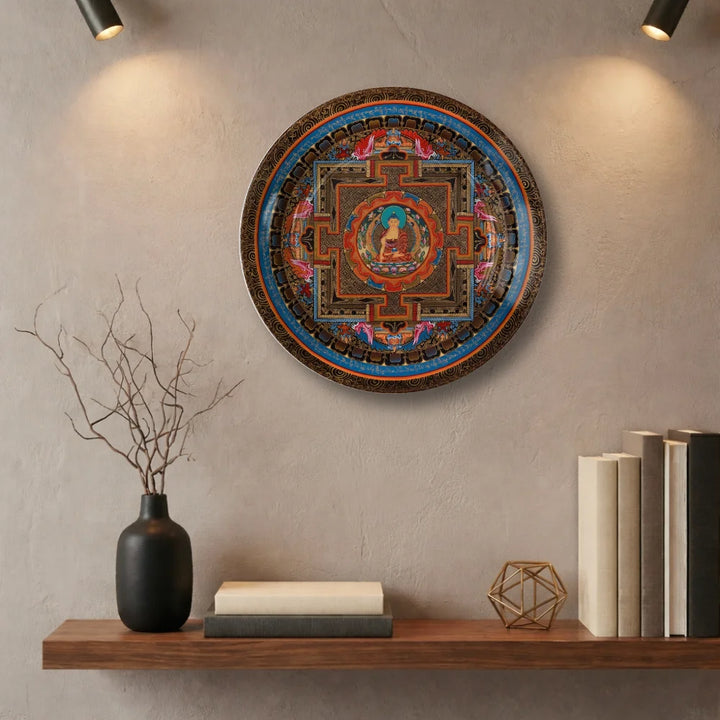 Tibetan Buddha Mandala Art Plate