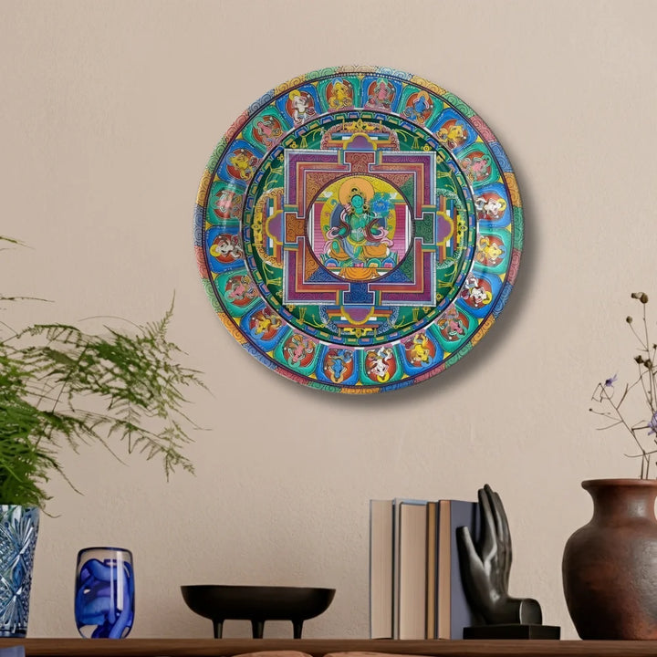 Tibetan Green Tara Mandala Plate