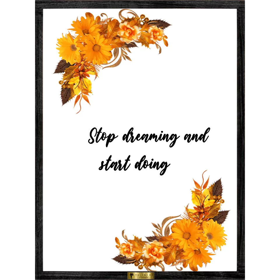Bloom Into Action Personalized Quote Art - Telinchi