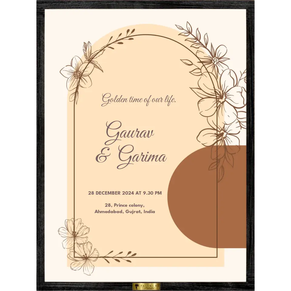 Golden Memories Custom Date Art - Telinchi
