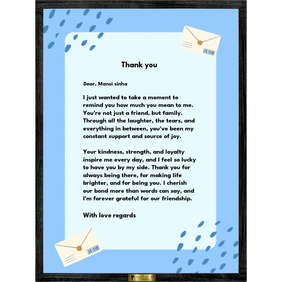 Sealed with Gratitude Custom Letter Art - Telinchi