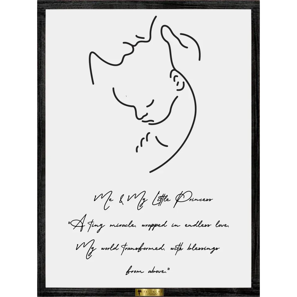 Tender Beginnings Personalized Line Art - Telinchi