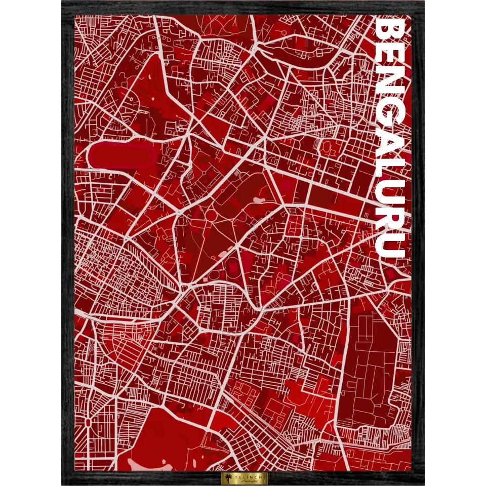 Redefined Streets – Custom City Map Art - Telinchi
