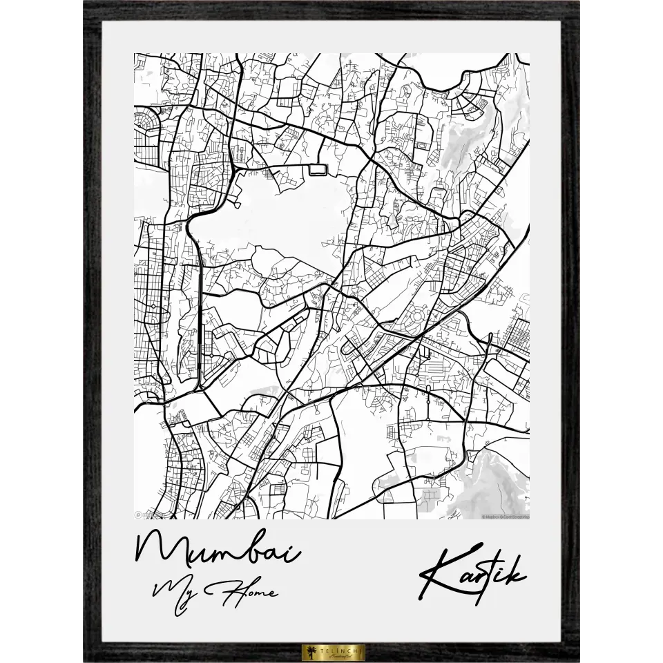 Endless Pathways –  custom street map painting by Telinchi