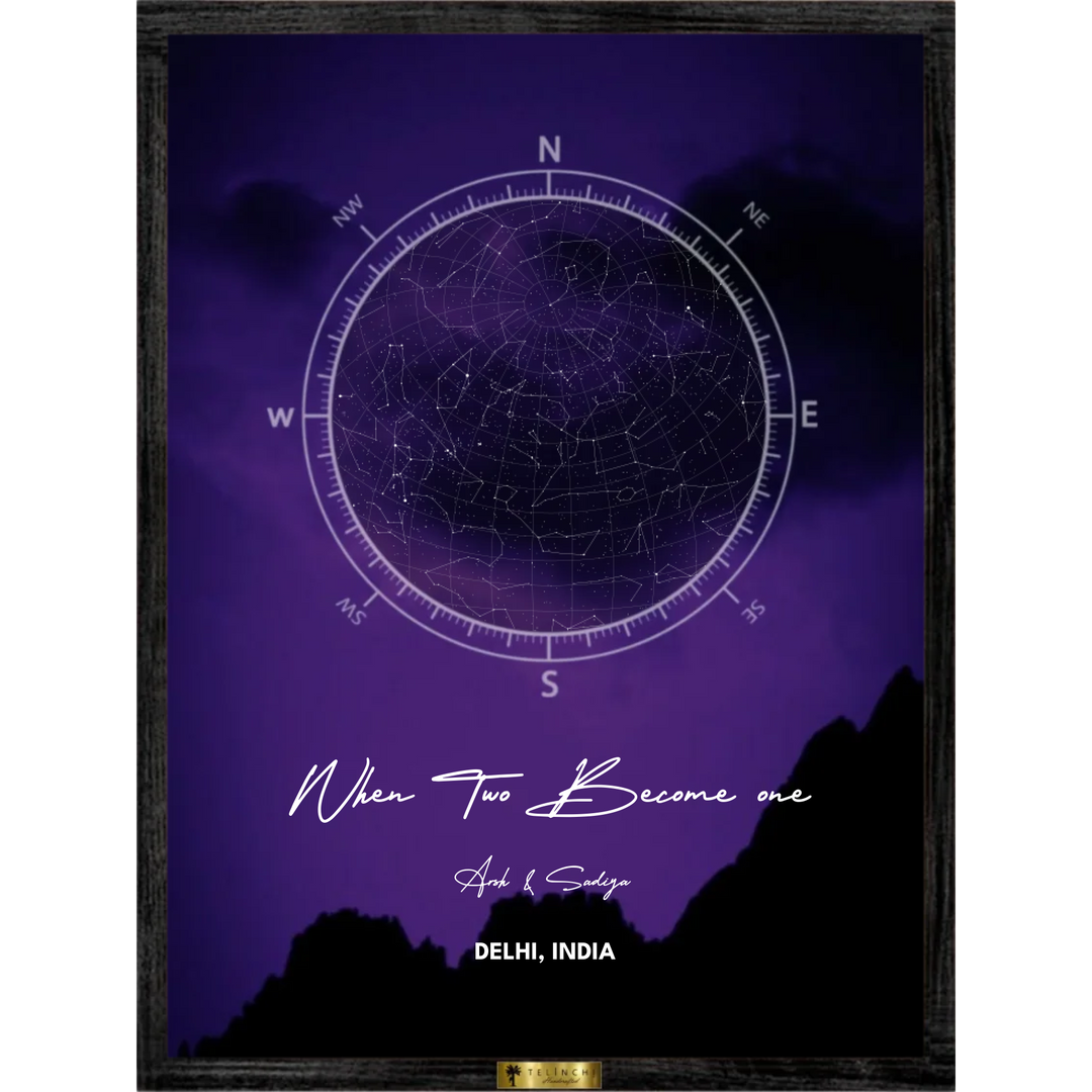 Starlit Majesty Personalize Star Map - Telinchi