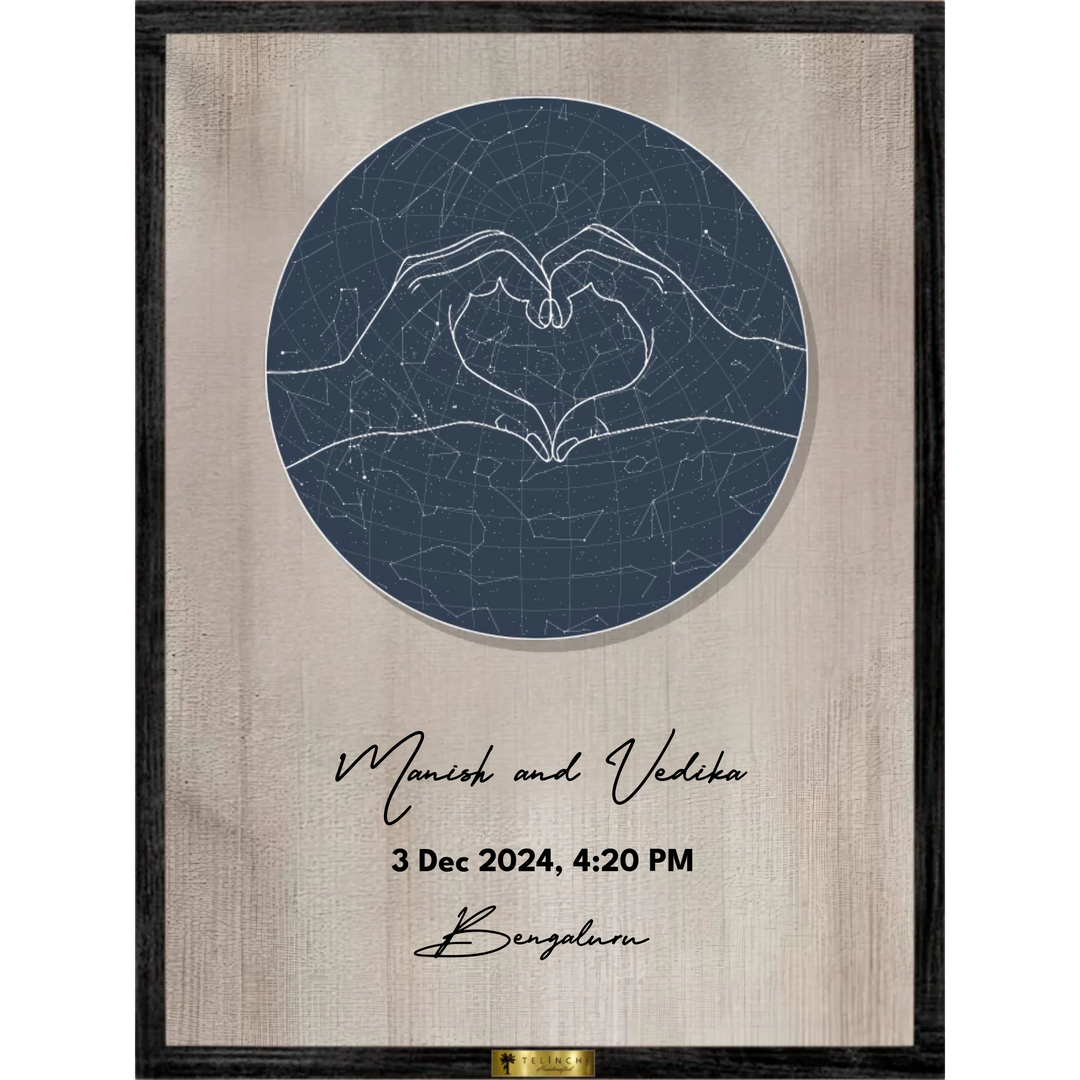 Heartfelt Sky Personalize Star Map - Telinchi
