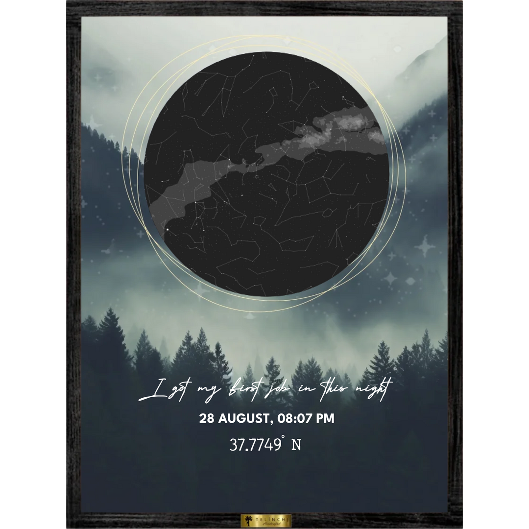Forest Glow Personalize Star Map - Telinchi