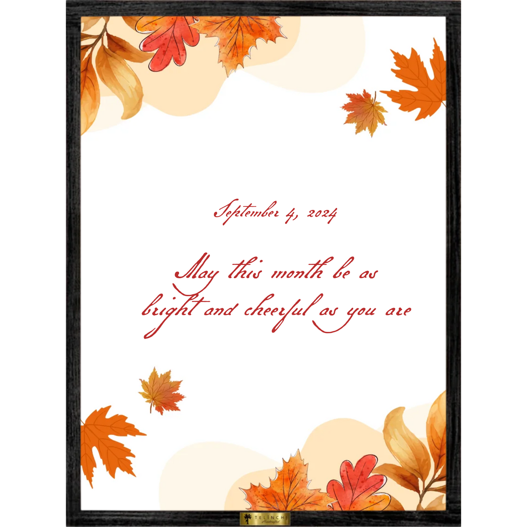 Autumn Wishes Personalized Quote Art - Telinchi