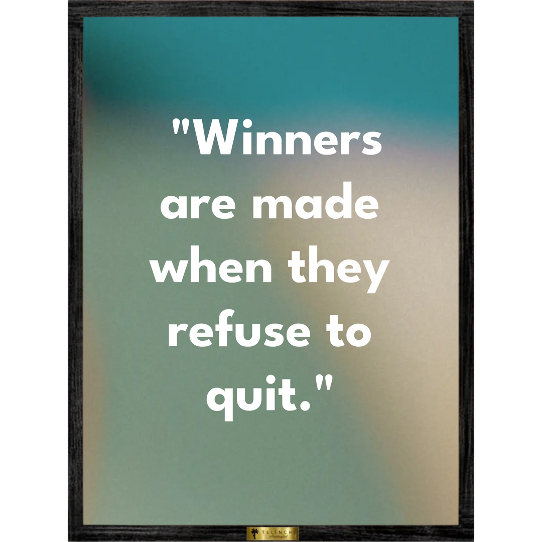 Winning Mindset Custom Quote Art - Telinchi