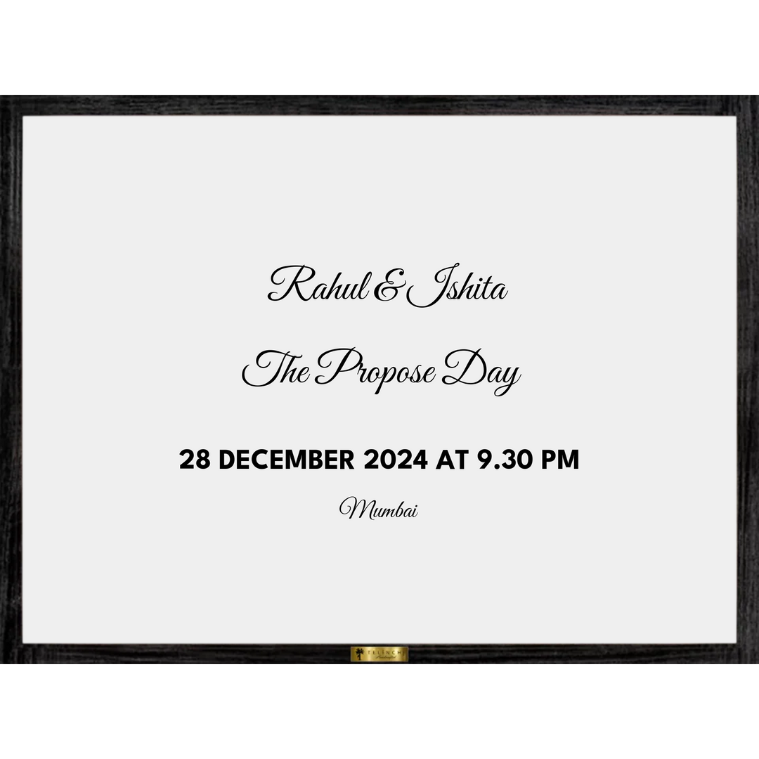 Written in Elegance Custom Date Art - Telinchi