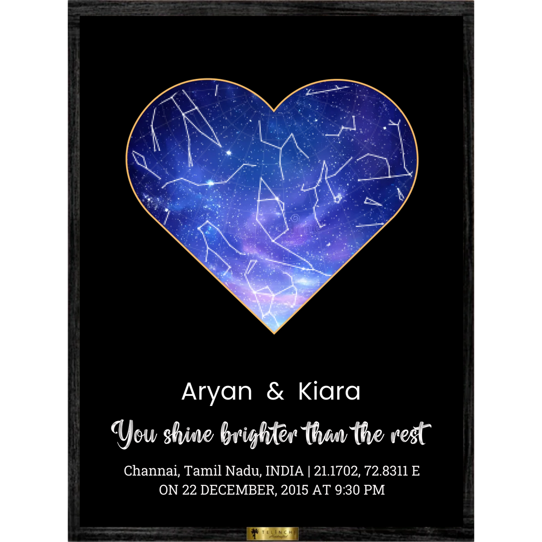 GALAXY HEART PERSONALIZED STAR MAP